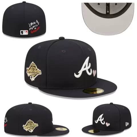 Atlanta Braves Black Love & Hustle 1995 World Series 59FIFTY Angle 1
