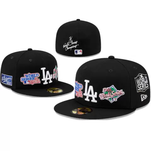 LA Dodgers Black World Series Champions 59FIFTY (Alt) Angle 1