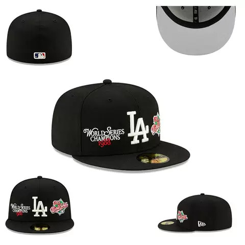 LA Dodgers Black 1988 World Series Champions 59FIFTY Angle 1