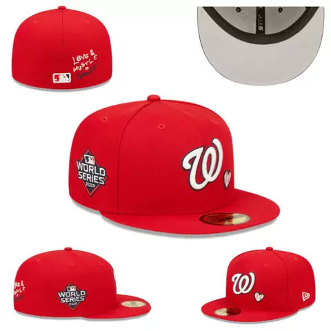 Washington Nationals Red Love & Hustle 2019 World Series 59FIFTY Angle 1