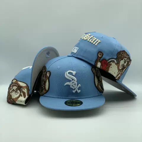 NY Yankees Light Blue Jon Stan Cherub Custom 59FIFTY Angle 1