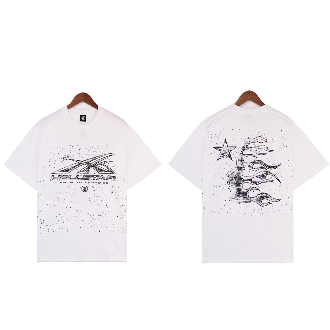 Hellstar T-Shirt — BRA-2630 (White) angle 1