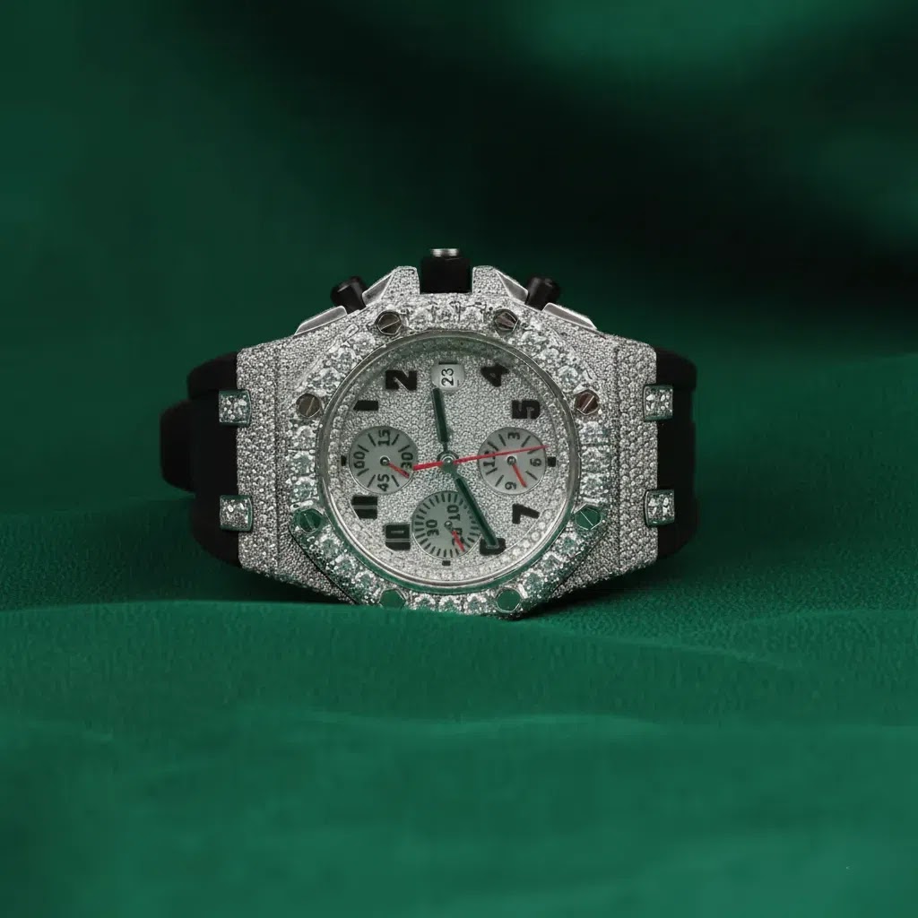 MOISSANITE AP WATCH | AUDEMARS PIGUET ROYALOAK BUSTDOWN W 127