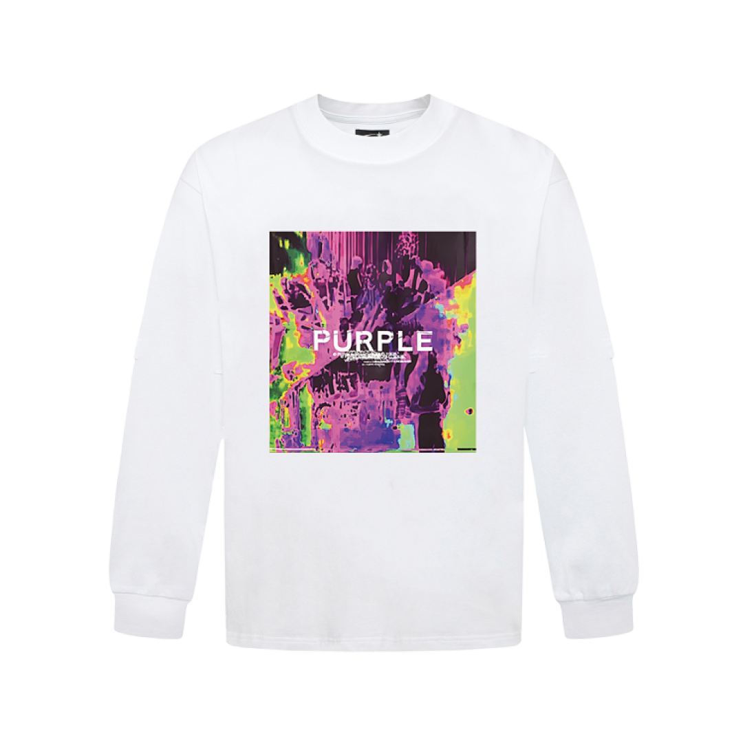 Purple Brand Long Sleeve —# White angle 1