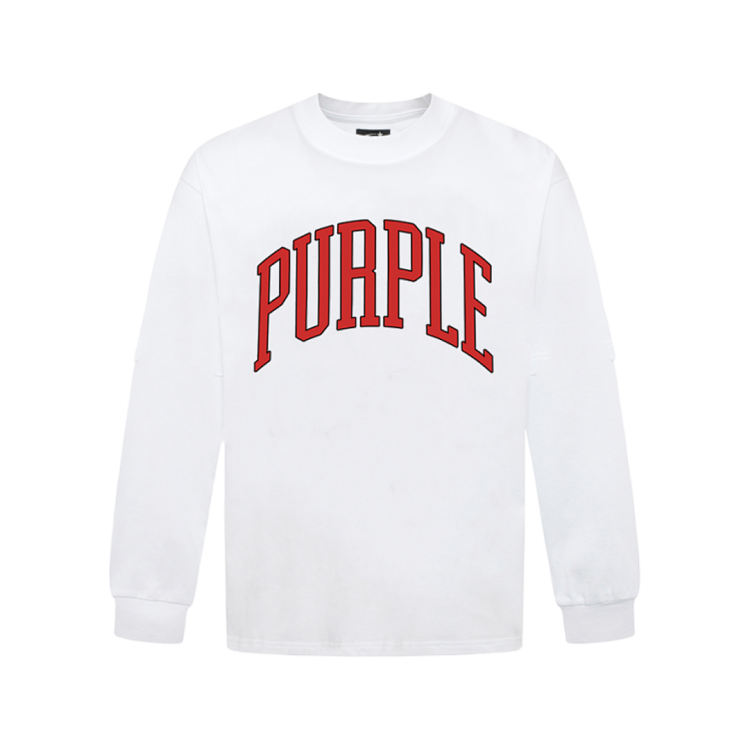 Purple Brand Long Sleeve —# White angle 1