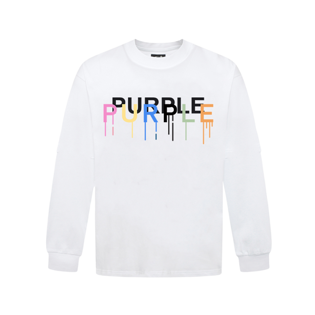 Purple Brand Long Sleeve —# White angle 1