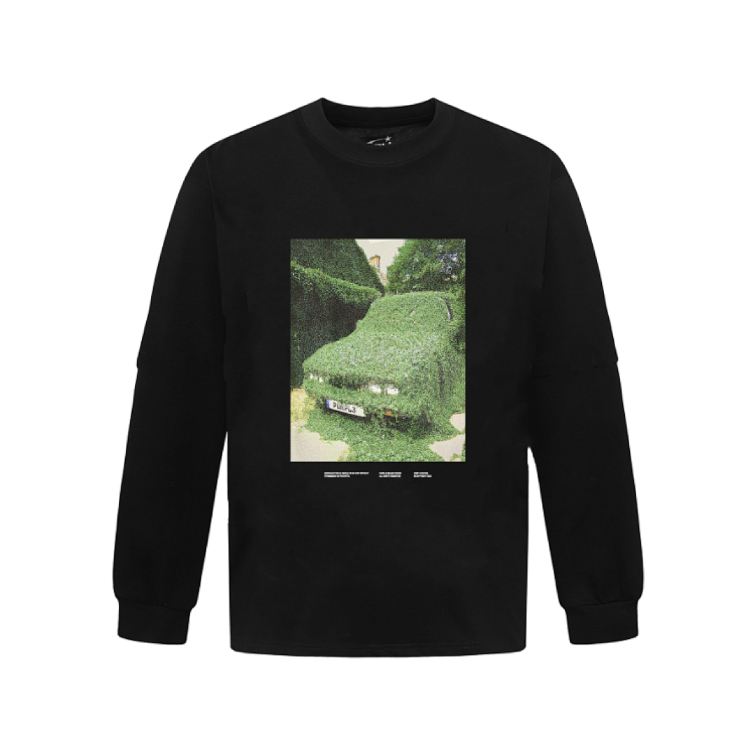 Purple Brand Long Sleeve —# Black angle 1