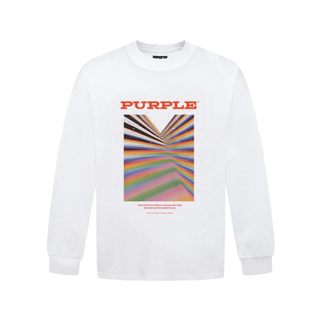 Purple Brand Long Sleeve —# White angle 1
