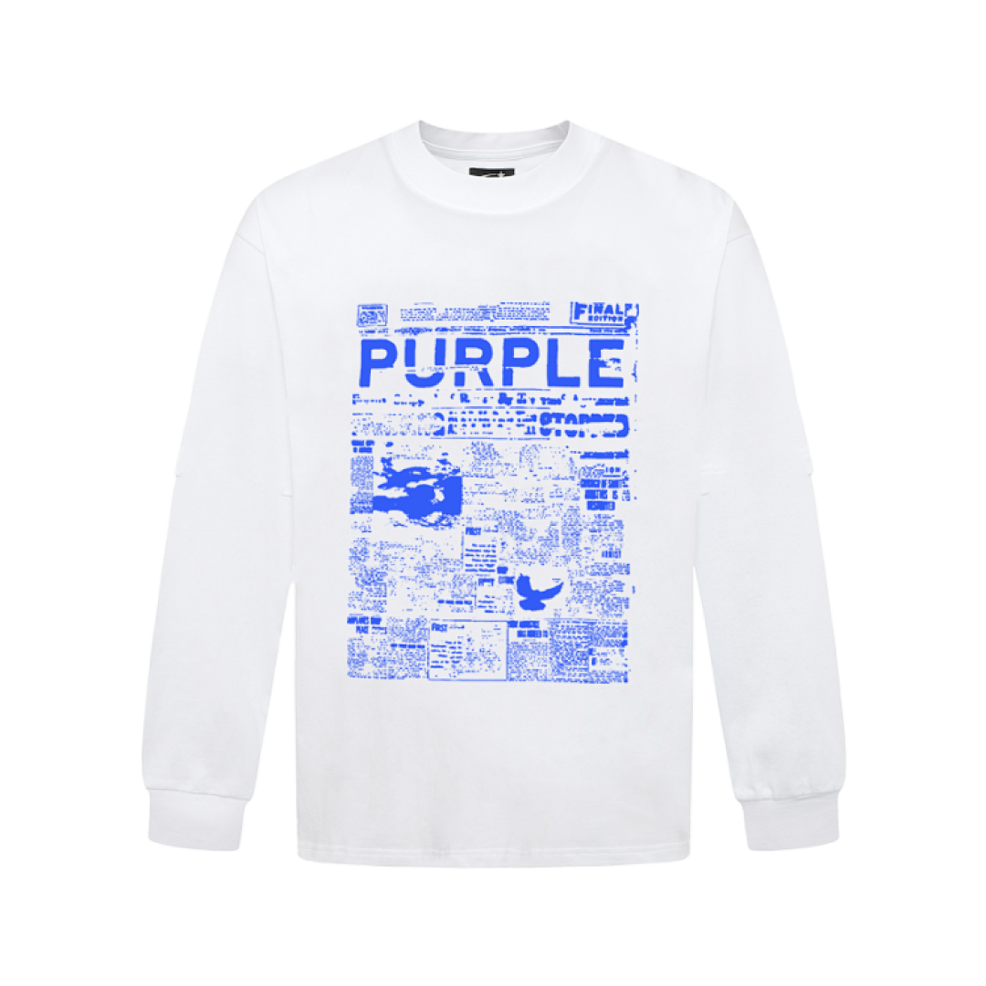 Purple Brand Long Sleeve —# White angle 1