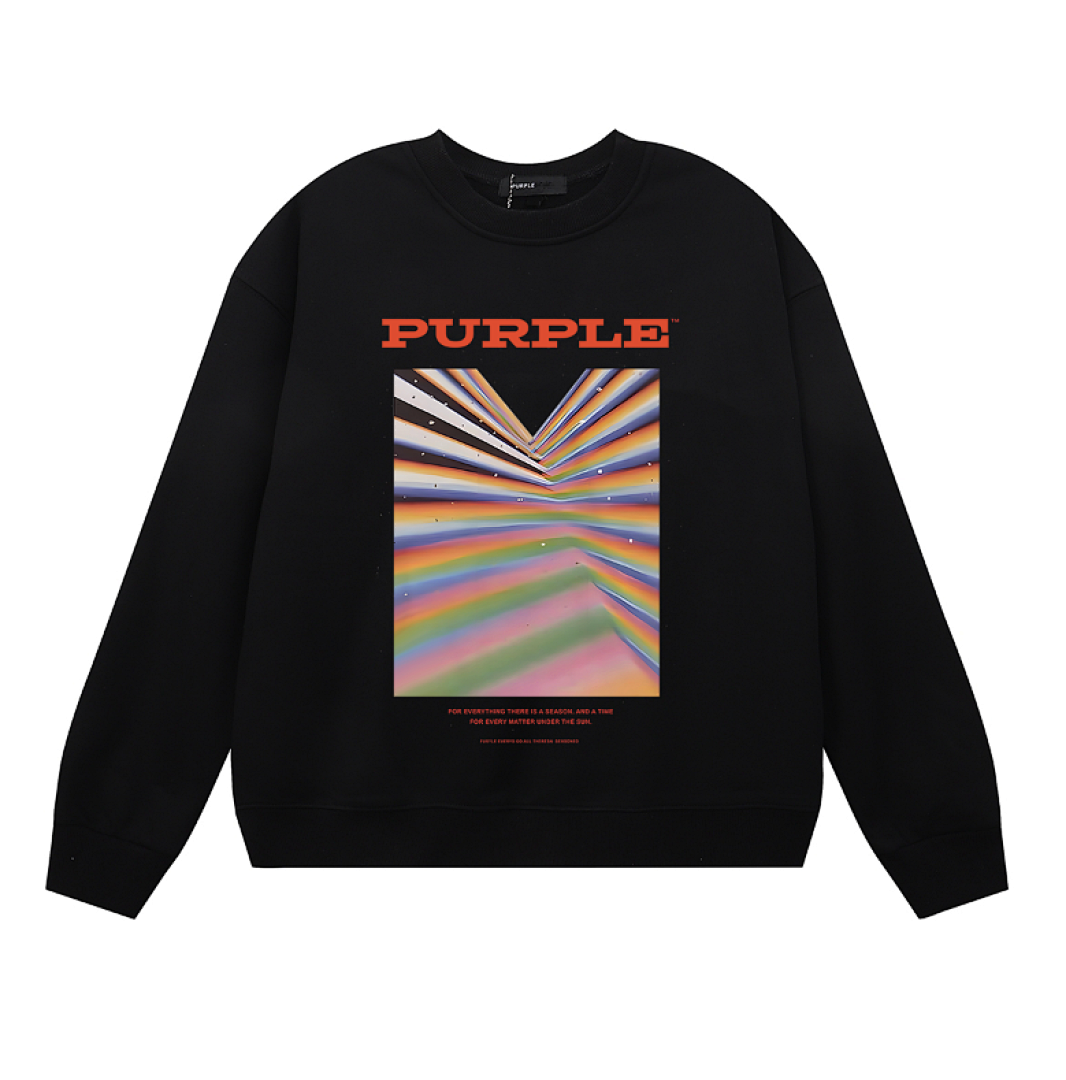Purple Brand Long Sleeve —# Black angle 1