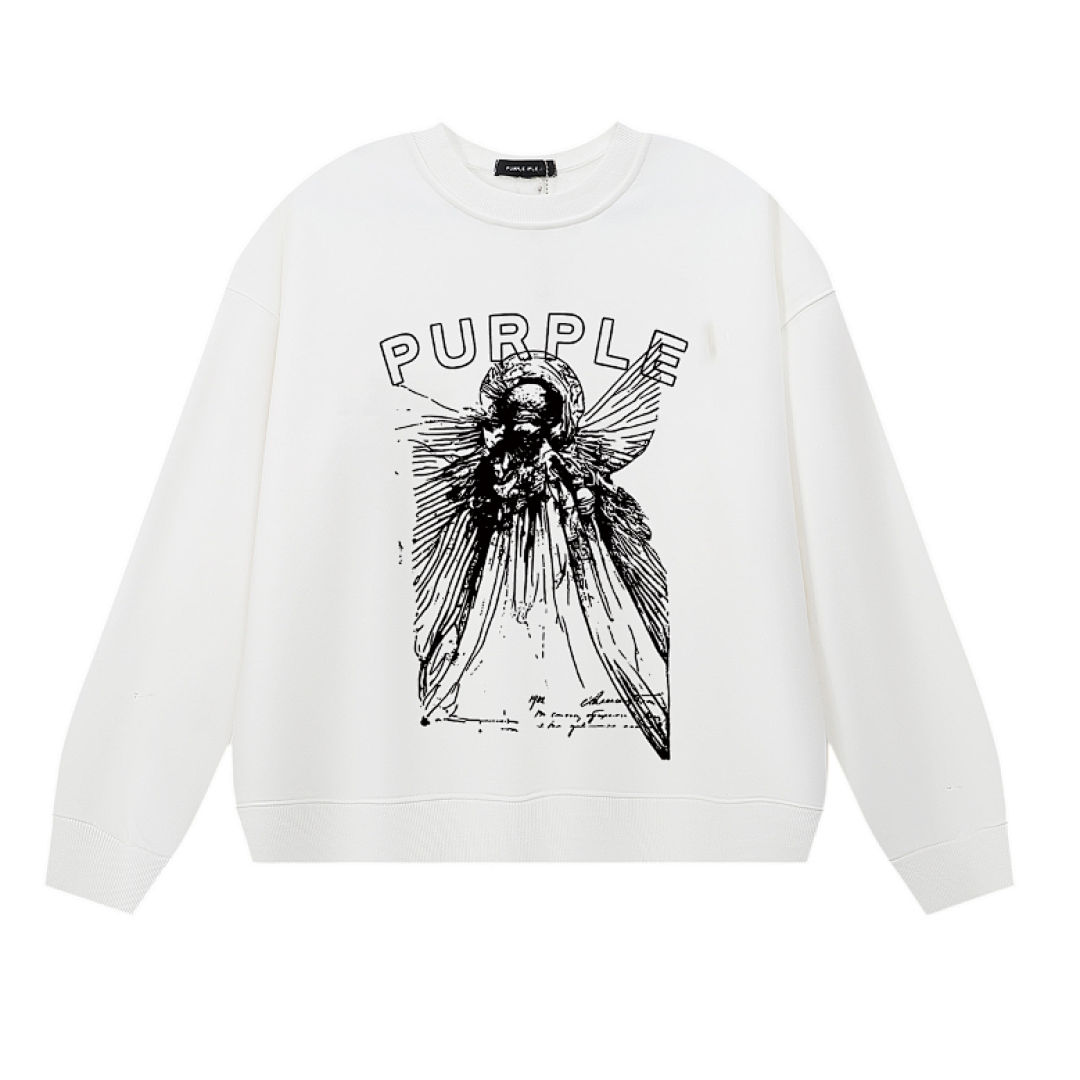 Purple Brand Long Sleeve —# White angle 1