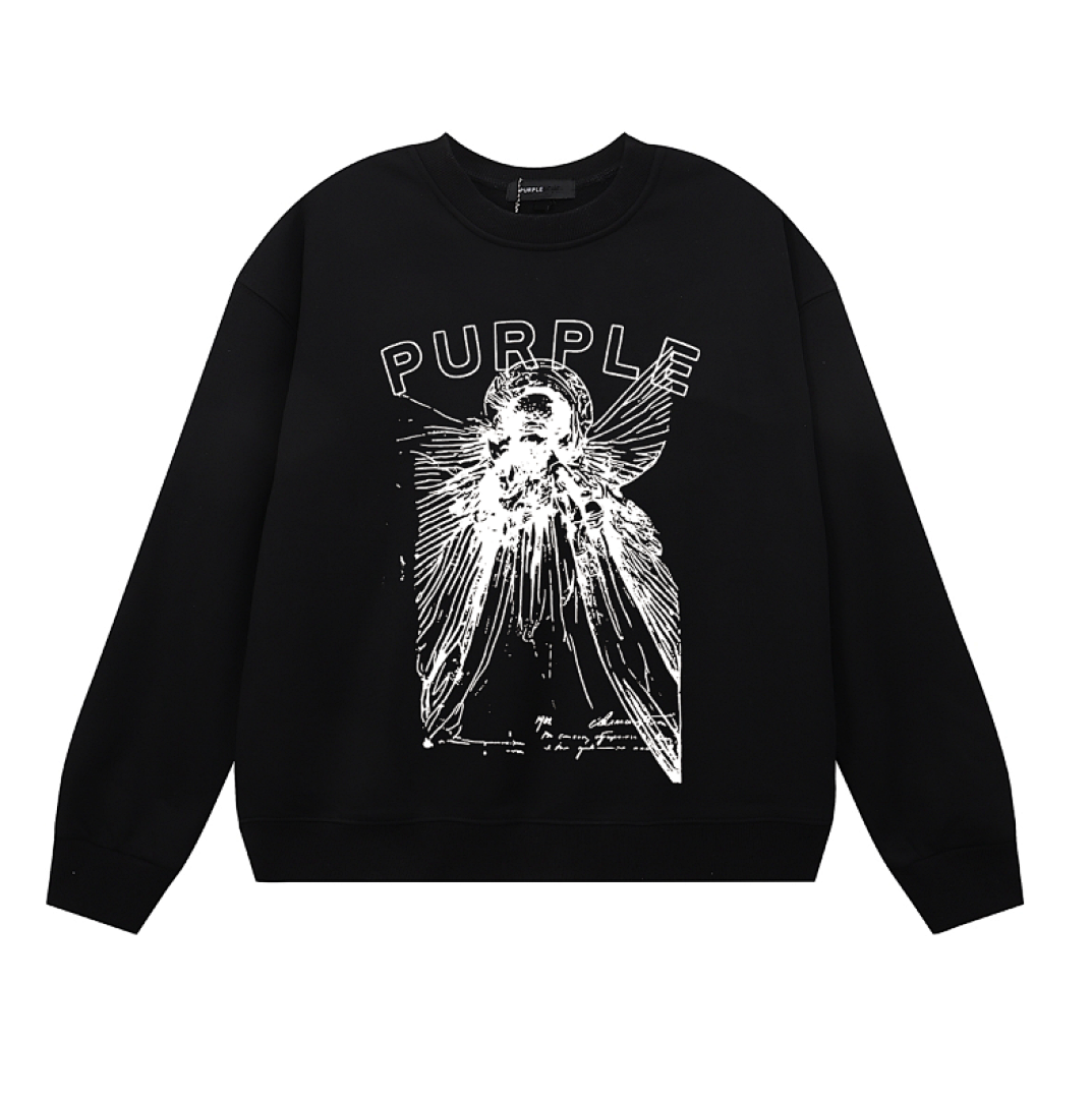 Purple Brand Long Sleeve —# Black angle 1