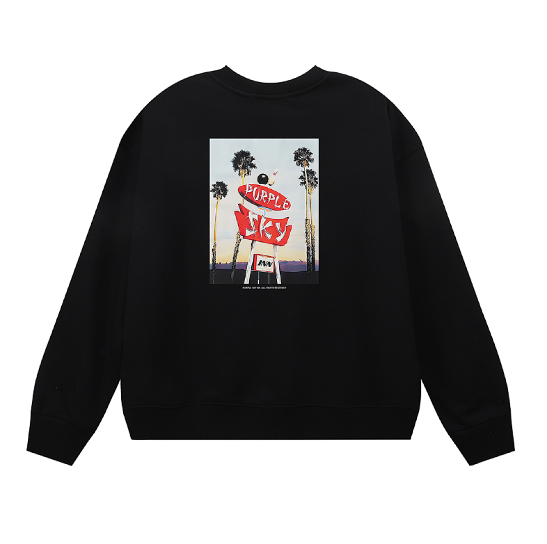 Purple Brand Long Sleeve —# Black angle 1