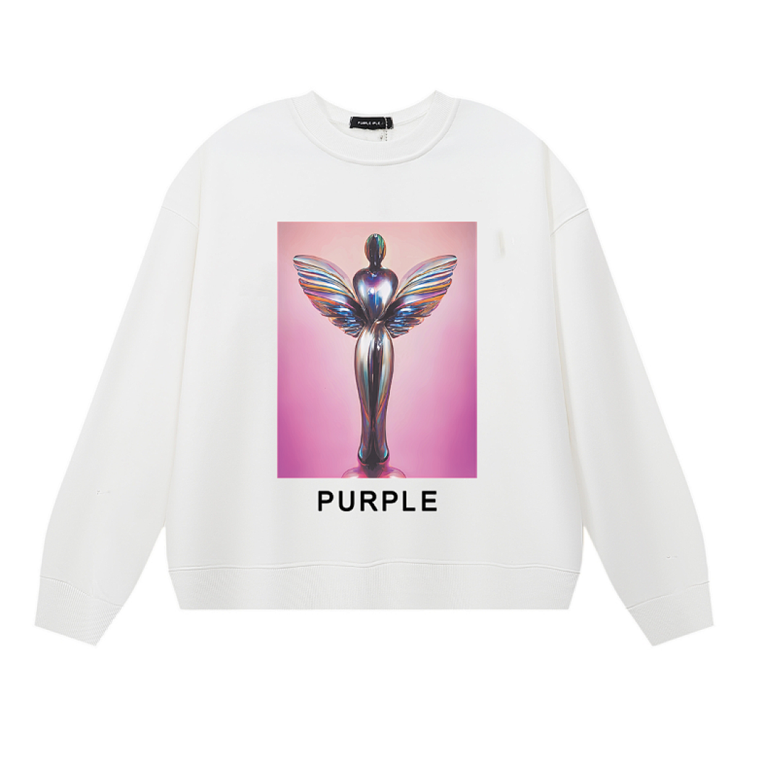 Purple Brand Long Sleeve —# White angle 1
