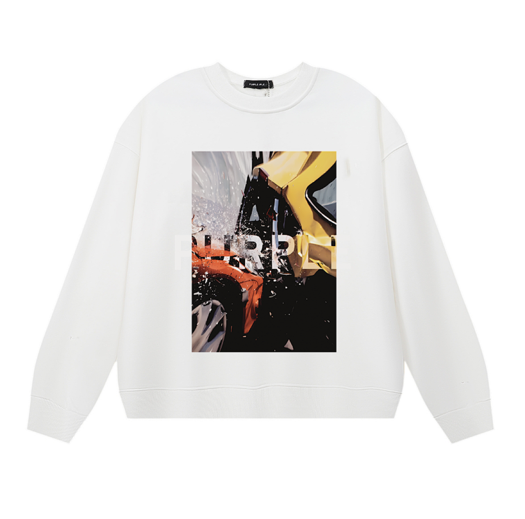 Purple Brand Long Sleeve —# White angle 1