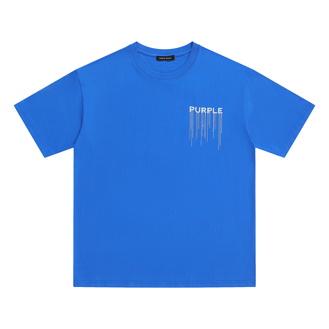 Purple Brand T-Shirt —# Blue angle 1