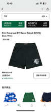 Eric Emanuel Shorts — Basic (SS22) Black (White)
