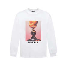Purple Brand Long Sleeve —# White
