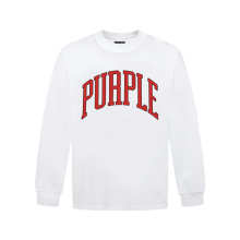 Purple Brand Long Sleeve —# White