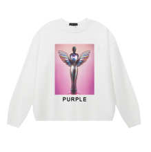 Purple Brand Long Sleeve —# White
